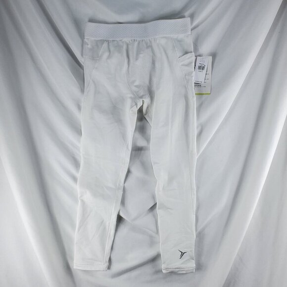 Old Navy Girls White Compression Leggings Active Go-Dry Elastic Waist Size S 6-7 - Picture 1 of 6
